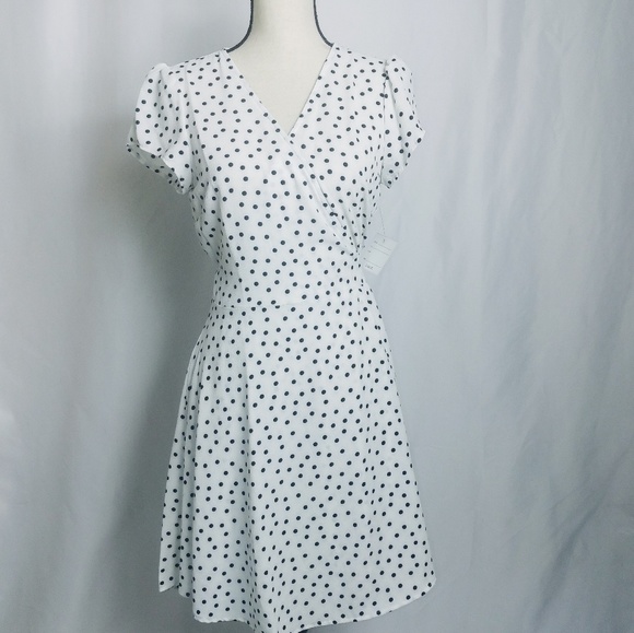 Fun polka dot wrap around dress NWT - Picture 1 of 4